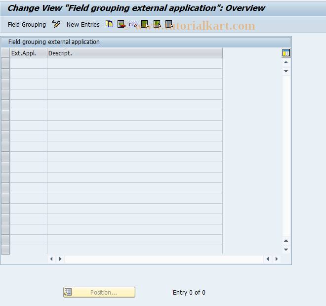SAP TCode CARP - BP Cust: Field. Mof. External  Application
