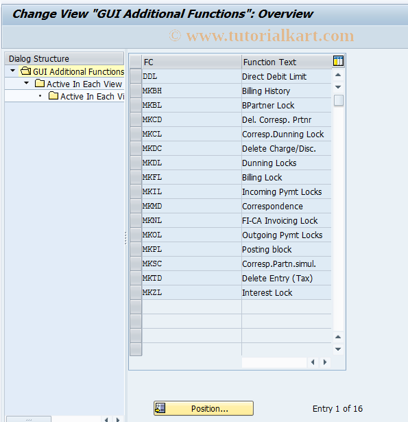 SAP TCode CAS9 - CA Control: CUA Additional Functions