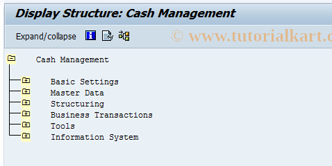 SAP TCode CASH - Branch to Cash Management