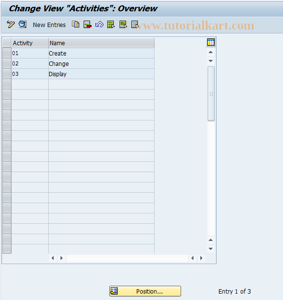 SAP TCode CASI - BP Control: Activities