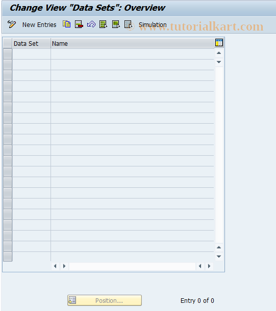 SAP TCode CASK - CA Control: Datasets