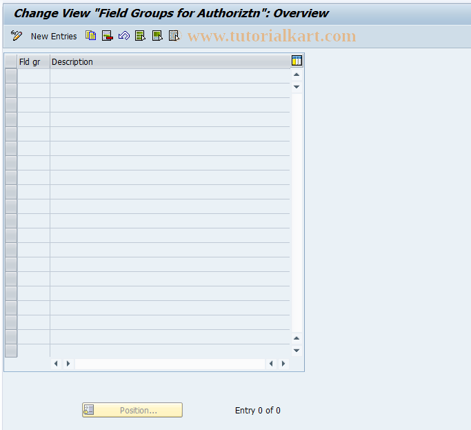 SAP TCode CASN - FI-CA Cust: Field Groups for  Authorization 