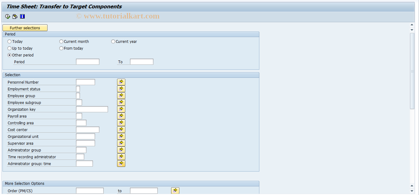 SAP TCode CATA - Transfer to Target Components