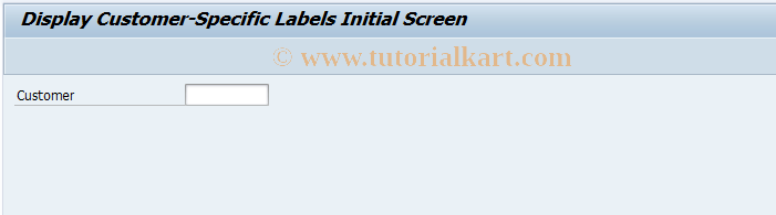 SAP TCode CBGL_CL03 - EHS: Display Customer-Spec. Labels