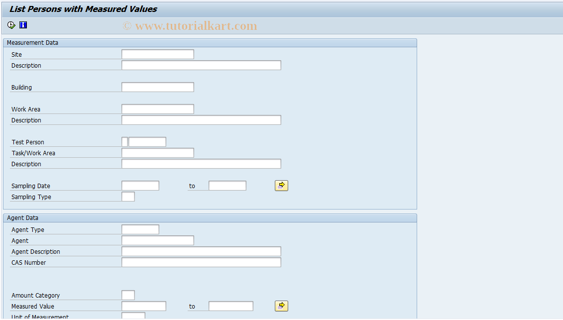 SAP TCode CBIHMR04 - EHS: Persons with Measured Values