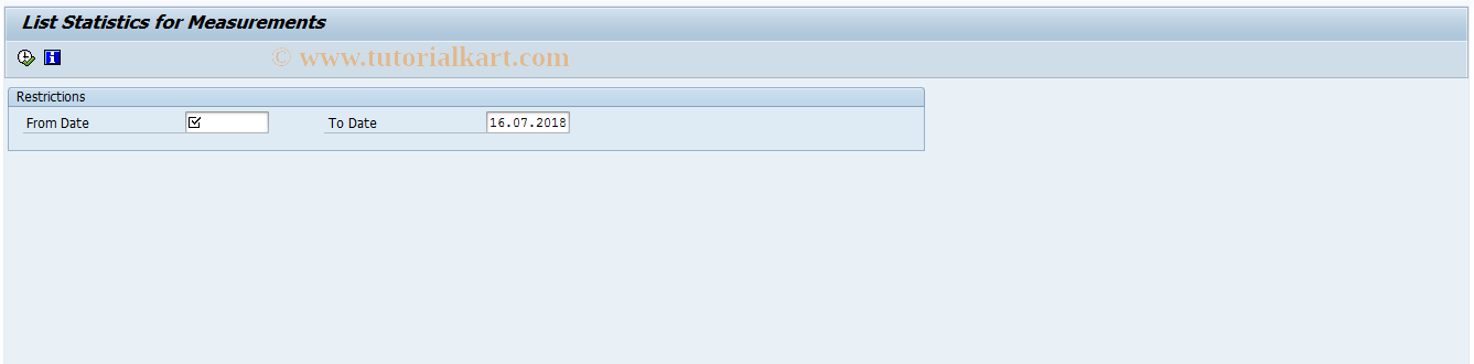 SAP TCode CBIHMR07 - EHS: Statistics for Measurements