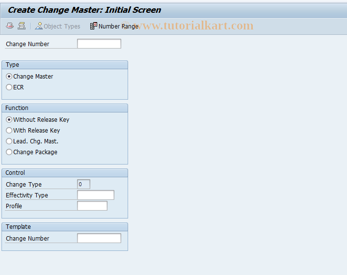 SAP TCode CC01 - Create Change Master