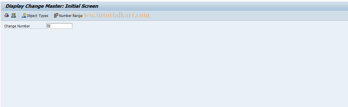 SAP TCode CC03 - Display Change Master
