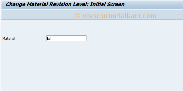 SAP TCode CC12 - Change Material Revision Level