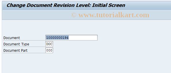 SAP TCode CC15 - Change Document Revision Level