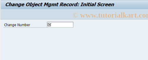 SAP TCode CC22 - Change Object Management Records