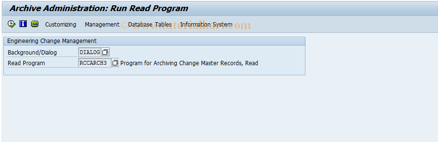 SAP TCode CCAR - Read archived data