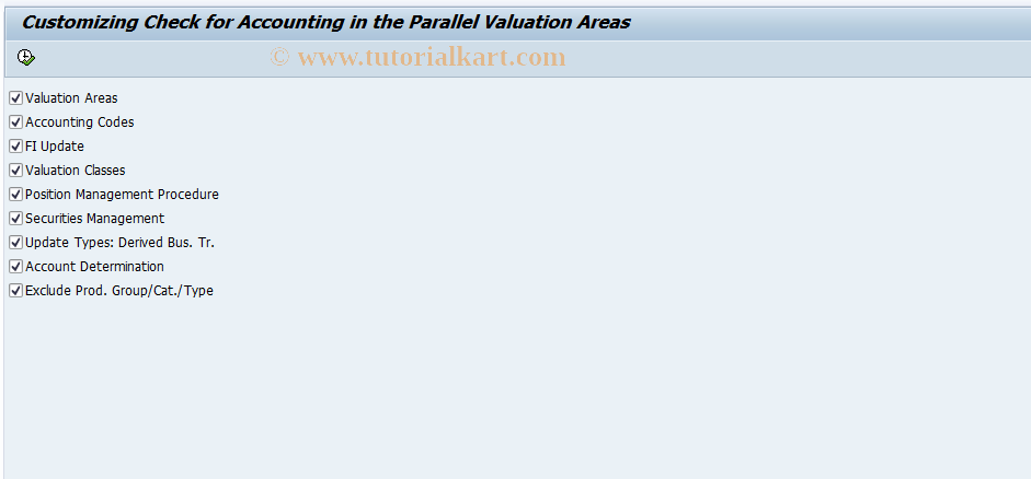 SAP TCode CCR - Customizing Check Report