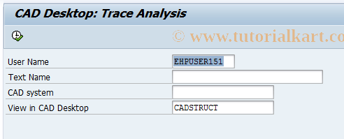 SAP TCode CDESK_READ_DBTRACE - CAD Desktop: Analyze Trace