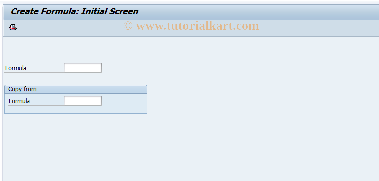 SAP TCode CE11 - Create standard value formula