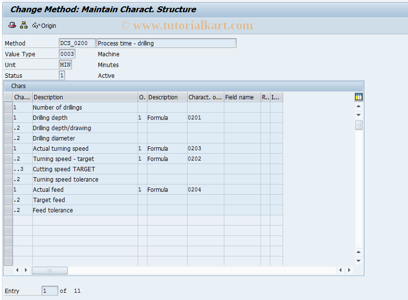 SAP TCode CE22 - Change standard value method