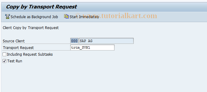 SAP TCode CFMCSVK - Client Copy Customizing