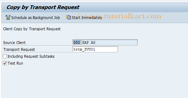 SAP TCode CFMCSVUK - Client Copy Customizing