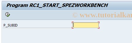 SAP TCode CG02CALL - Call Specification Workbench