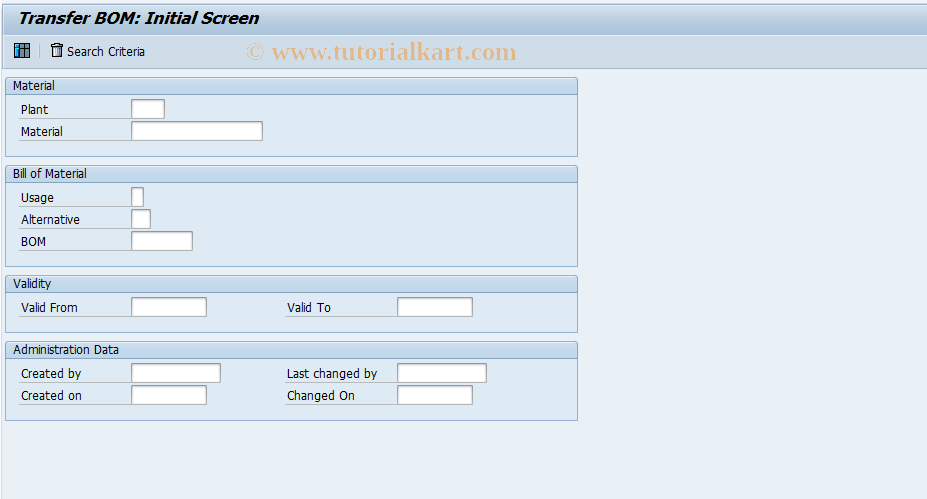 SAP TCode CG37 - Edit Worklist