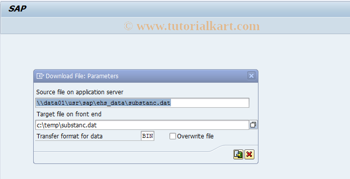 SAP TCode CG3Y - Download file