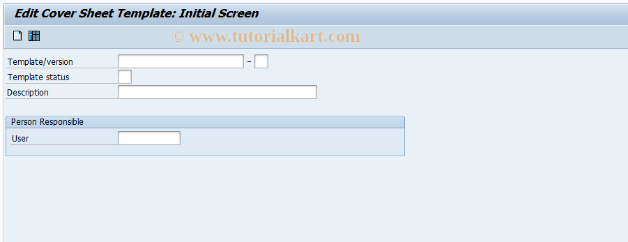 SAP TCode CG4B - Edit Cover Sheet Template