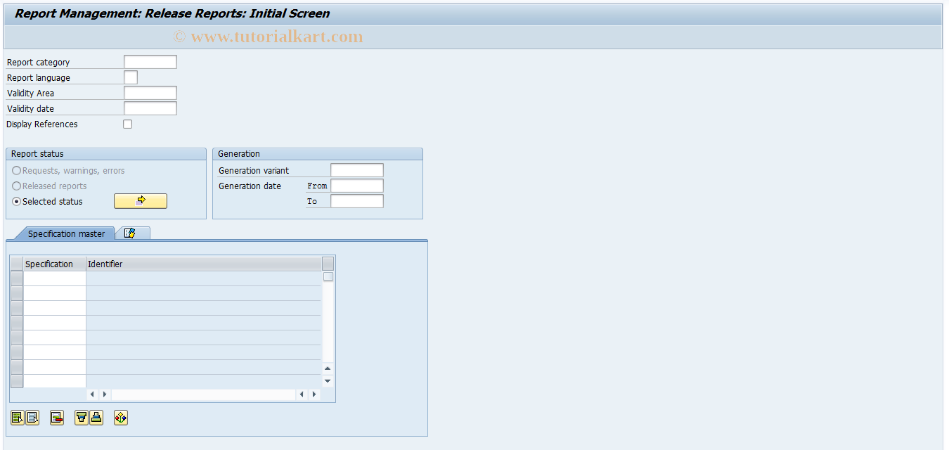 SAP TCode CG56 - Release Report