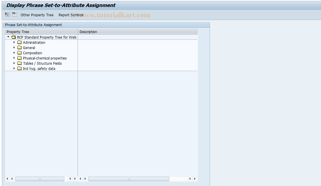 SAP TCode CGAC - EHS: Display Phrase Set-Attribute Assignment