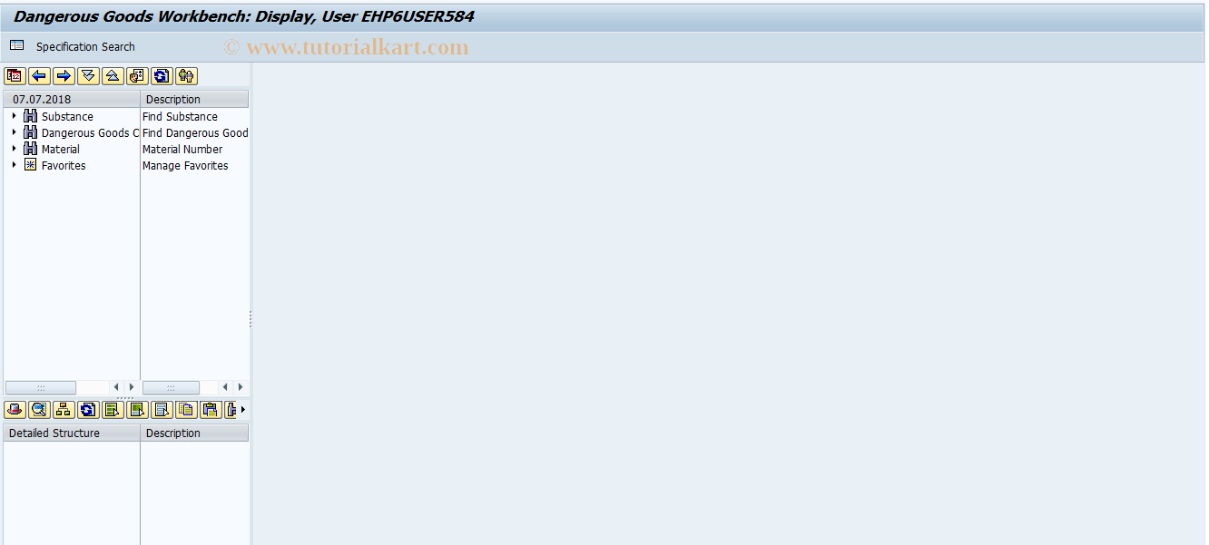 SAP TCode CGCL2 - Dangerous Goods Workbench