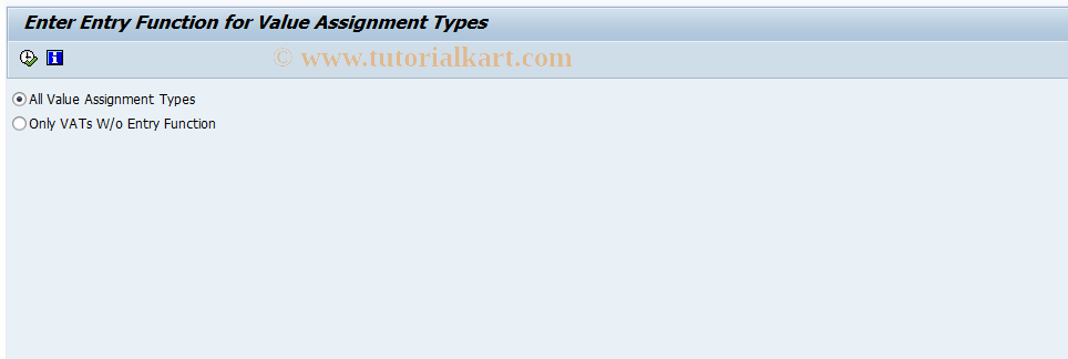 SAP TCode CGVAI01 - EHS: Value Asst Type Entry Function