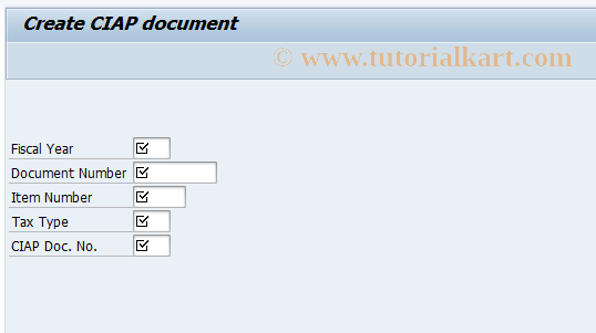 SAP TCode CI01 - Create CIAP Document