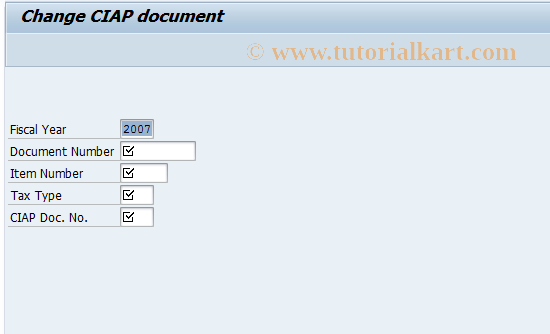 SAP TCode CI02 - Change CIAP Document