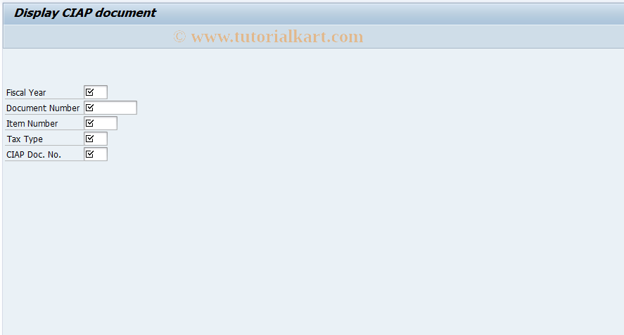 SAP TCode CI03 - Display CIAP Document