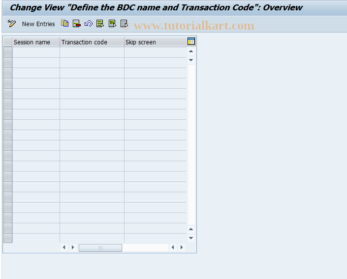 SAP TCode CICAD - BDC name and Transaction Code
