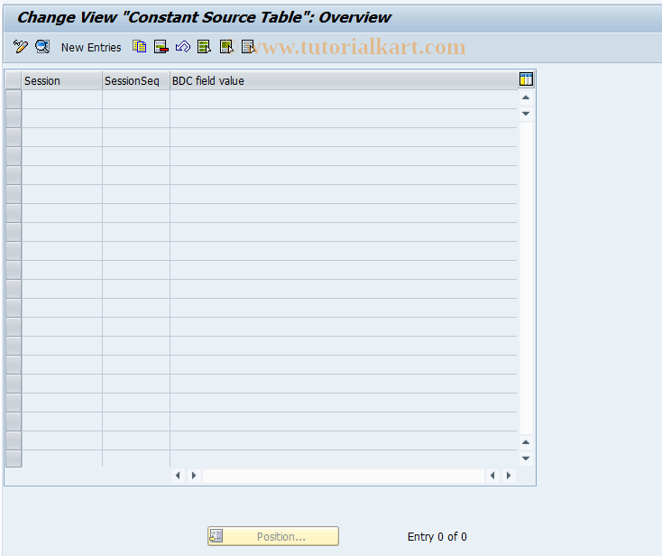 SAP TCode CICAF - Constant Source