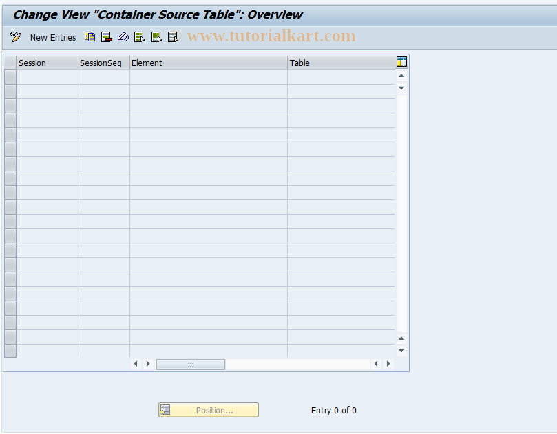 SAP TCode CICAG - Container Source