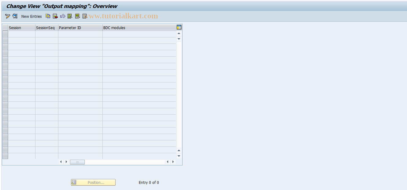 SAP TCode CICAK - Output Mapping