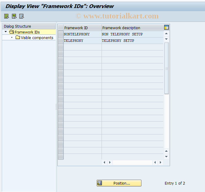 SAP TCode CICE - Assignment of Visible Components