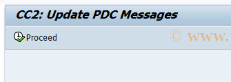 SAP TCode CIP2 - CC2: Update PDC messages