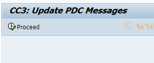 SAP TCode CIP3 - CC3: Update PDC messages