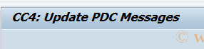 SAP TCode CIP4 - CC4: Update PDC messages