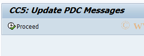 SAP TCode CIP5 - CC5: Update PDC messages