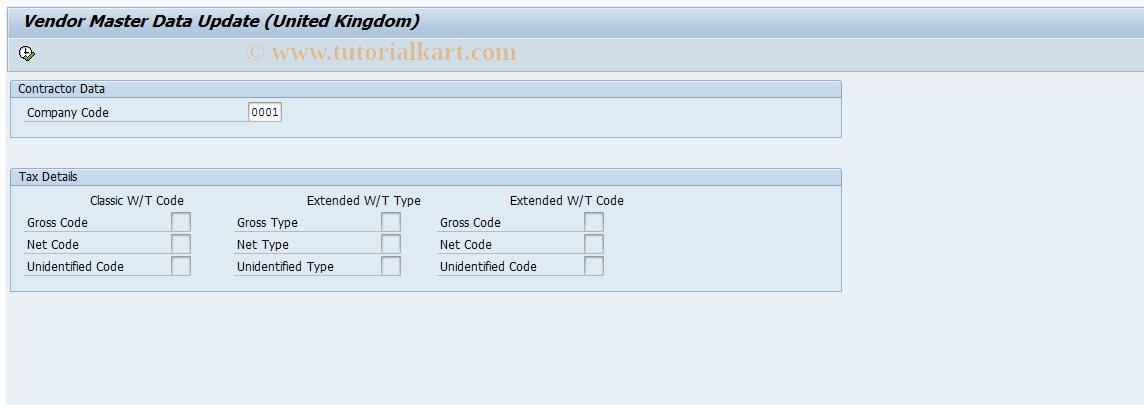 SAP TCode CISVU - Update Vendor master