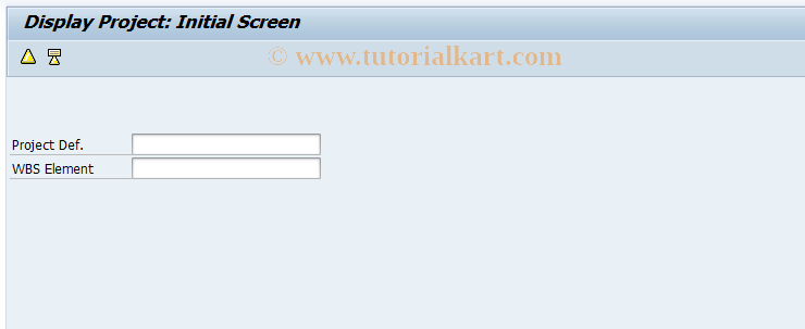 SAP TCode CJ03 - Display Work Breakdown Structure