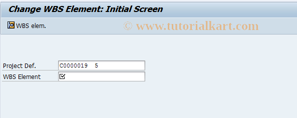 SAP TCode CJ12 - Change WBS Element