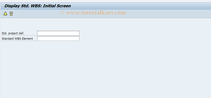 SAP TCode CJ93 - Display Standard WBS