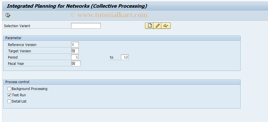 SAP TCode CJ9Q - Integrated Planning for Ntwks( Collective )