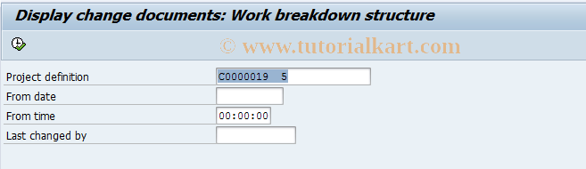 SAP TCode CJCD - Change documents: WBS