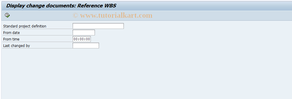 SAP TCode CJCS - Standard WBS