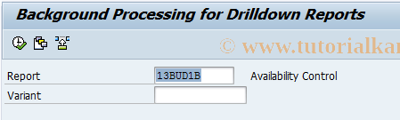 SAP TCode CJEB - Background Processing, Hierarchy Reports